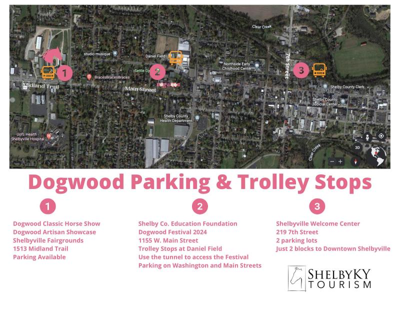 Trolley Map - Dogwood Festival