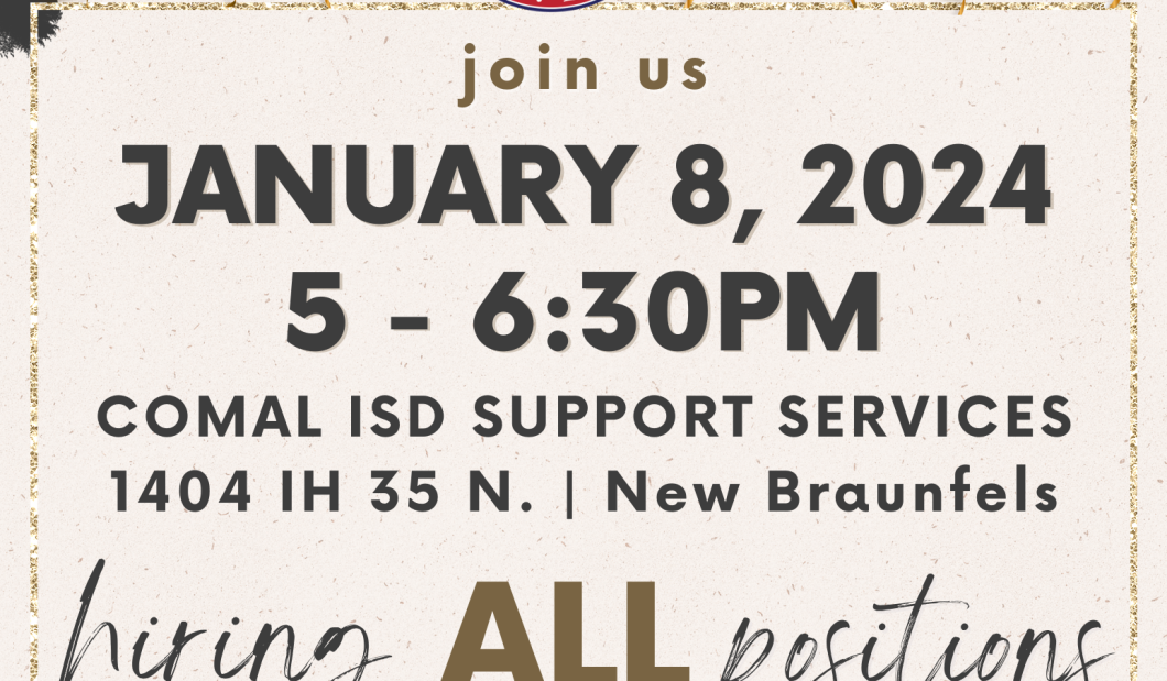 Comal ISD New Year Job Fair