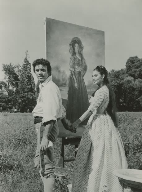 Ava Gardner and Anthony Franciosa in a scene from The Naked Maja