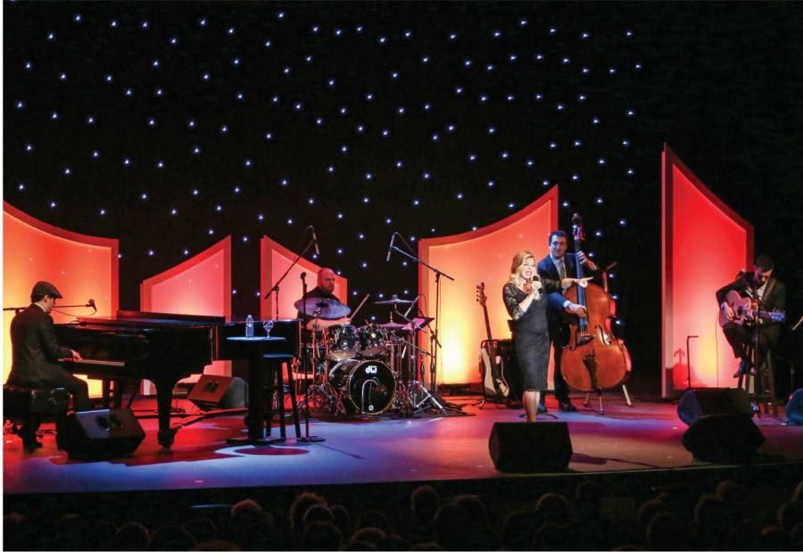 Woman performing at the Annenberg Theater in Palm Springs