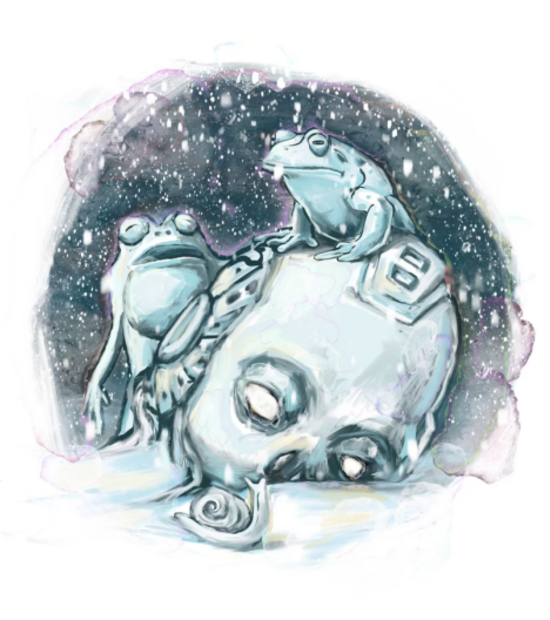 Sketch of the House of Thune snow sculpture for 2025
