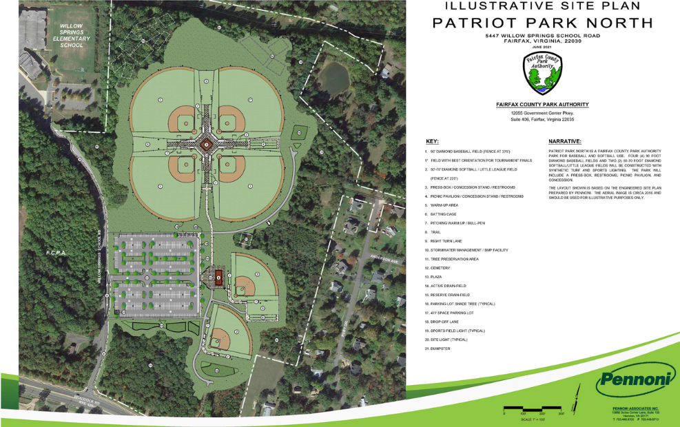 Patriot Park North Rendering - Illustrative Site Plan