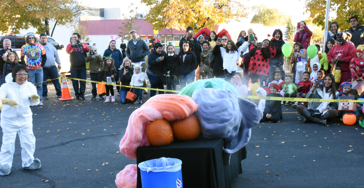 Bradbury Science Museum Halloween pumpkin explosion