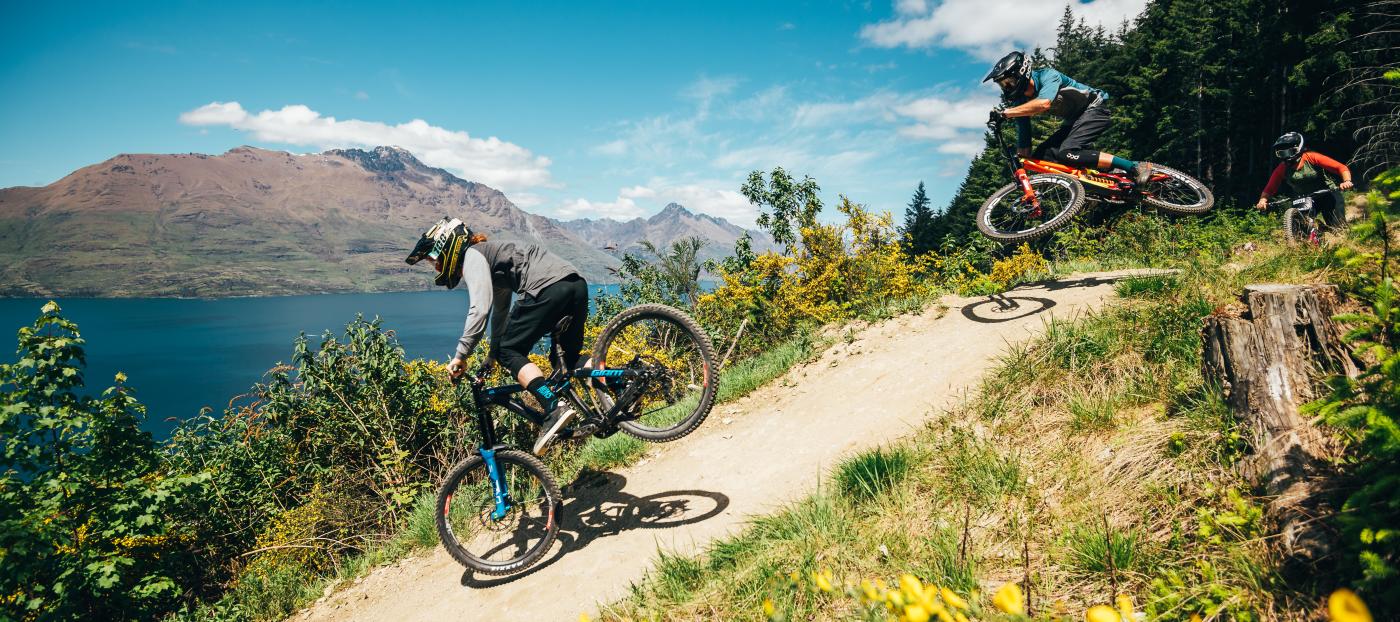 Joel Tunbridge, Conor Macfarlane and Shania Rawson, Skyline Bike Park