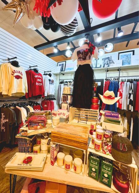 Razorback attire abounds in Fort Smith's Shops at Brick City