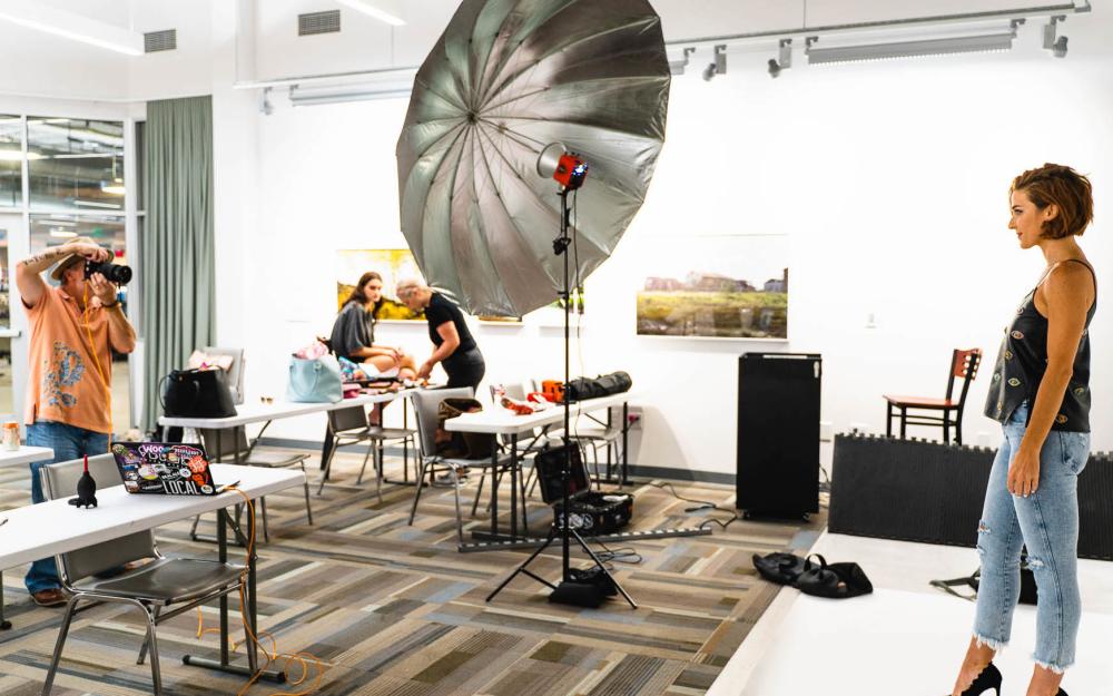 view of the interior studio angle 2