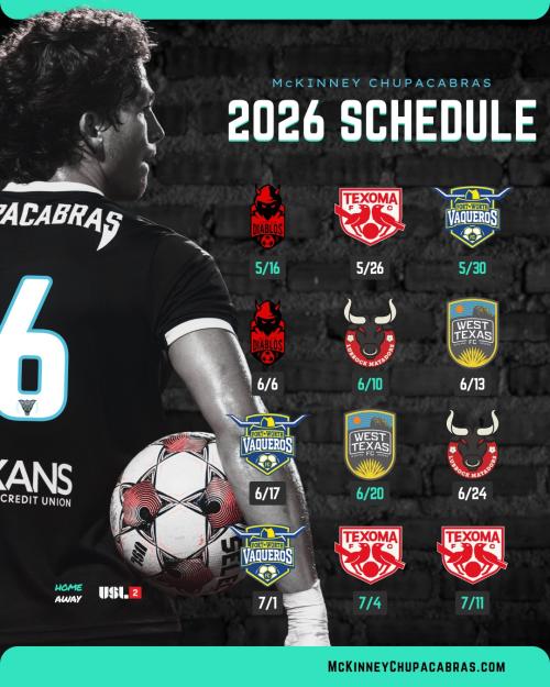Chupacabras 2026 schedule