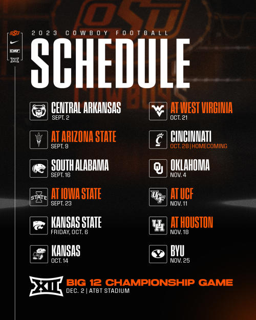 Oklahoma State football: 2023 OSU Cowboys schedule, depth charts