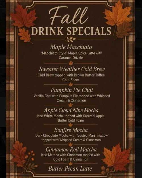 Beauty & the Bean Fall Specials 2026