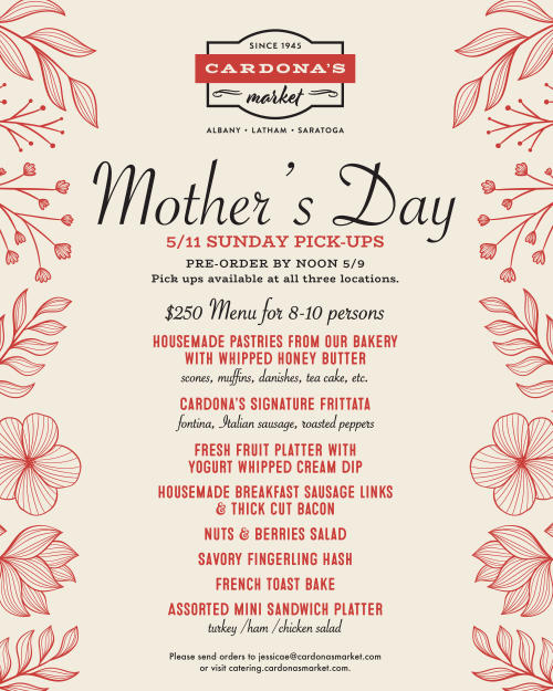 mothers day menu