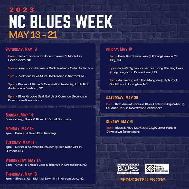 Blues Week schedule