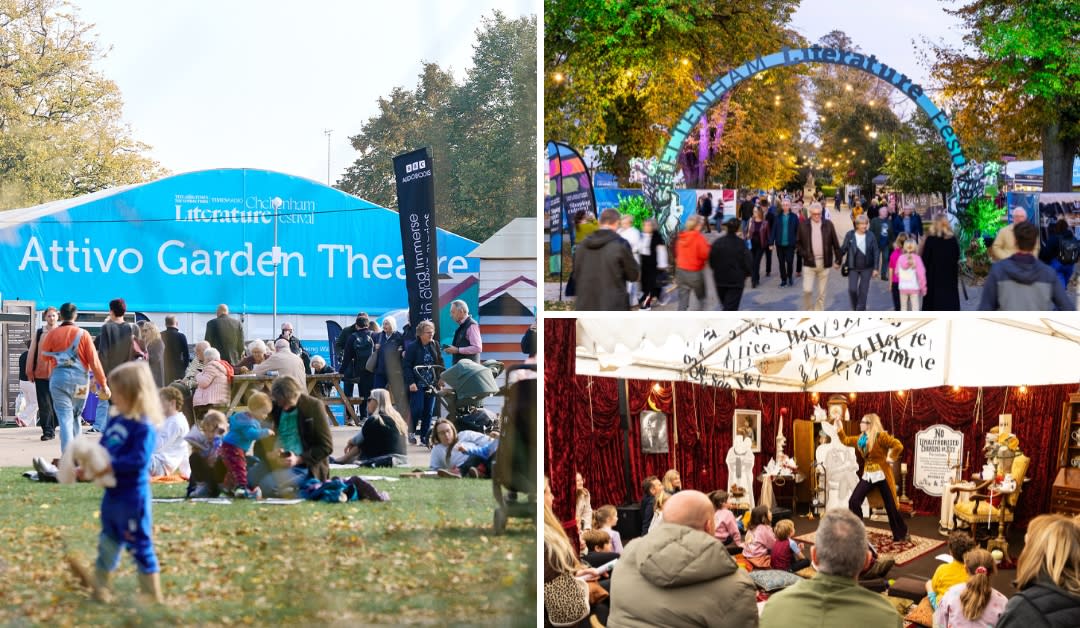 Cheltenham Literature Festival 2025 - photos from the Festival Village, Montpellier Gardens, Cheltenham