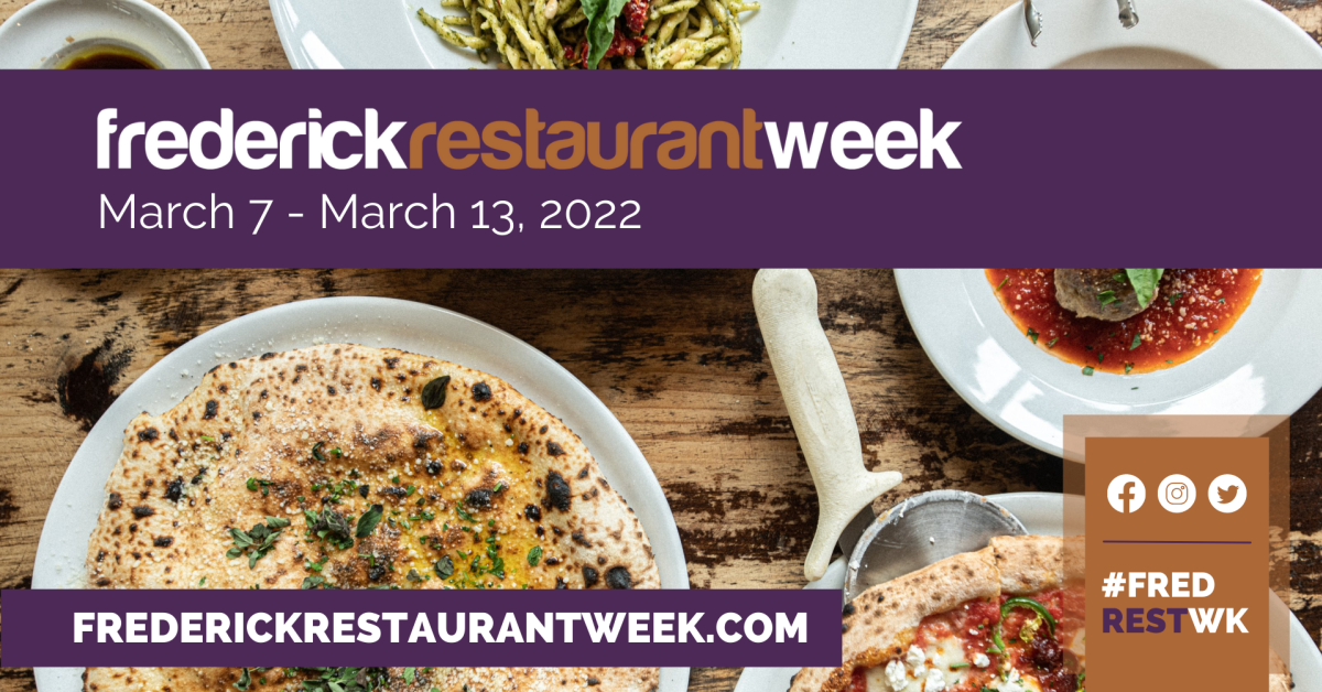 Frederick, MD Restaurant Week 2022 infographic