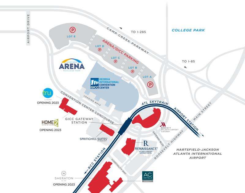 Map Of Hotels Near Atlanta Airport 