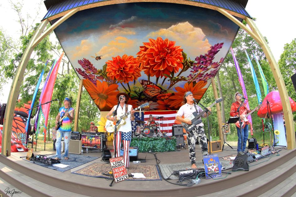 Band playing at Hippie Fest