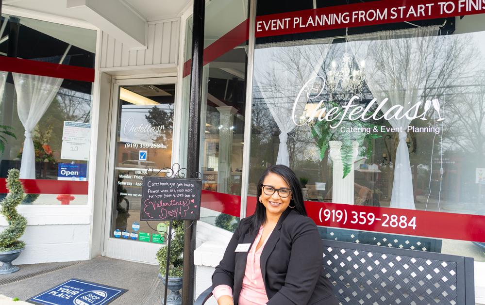 Chefella's Owner Sits in Front of Her Event Planning Business