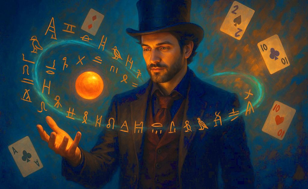 Magician with sphere