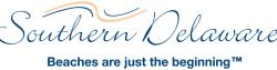 The logo of Southern Delaware Tourism, including a tagline that reads, "Beaches are just the beginning."