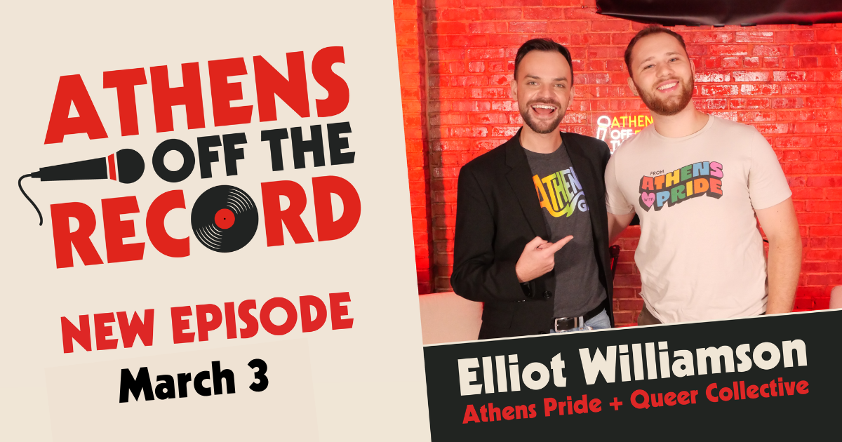 Cameron Jay Harrleson posed with Elliot Williamson of Athens Pride and Queer Collective.