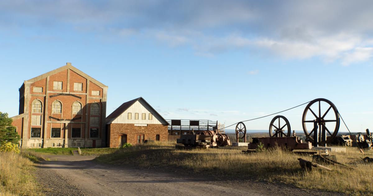 Buildings and machinery at Quincy Mine