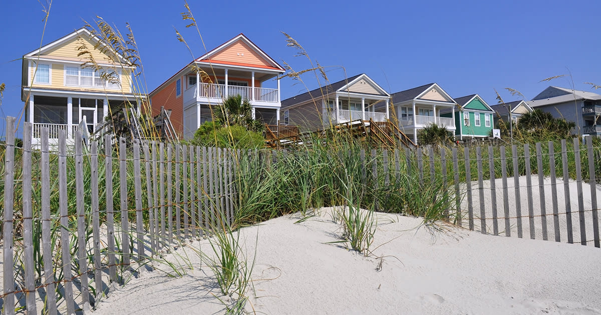 Beach homes in Surfside Beach