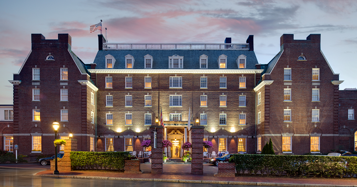 Hotel Viking Front Entrance In Newport, RI