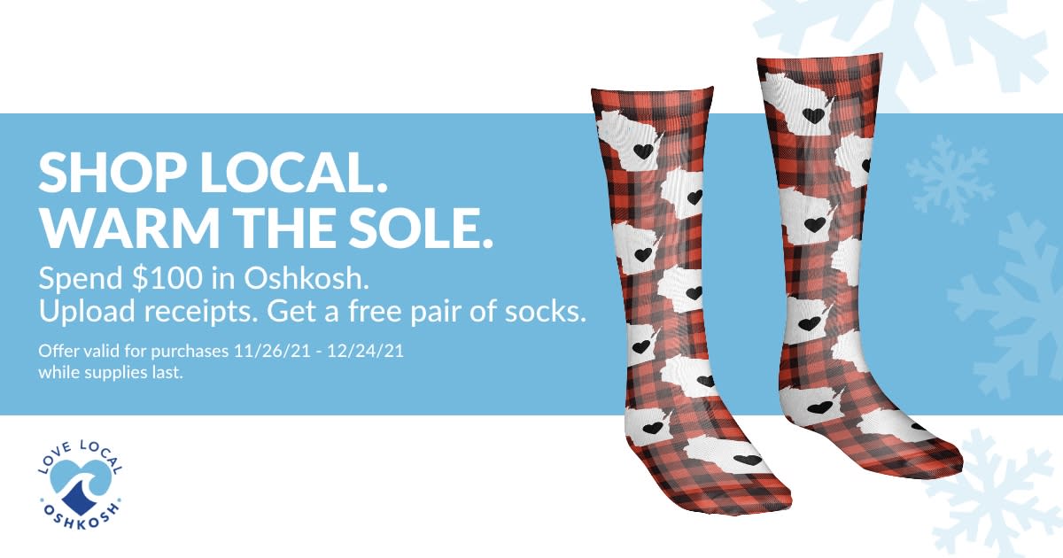 Shop Local & Get a Free Pair of Socks!