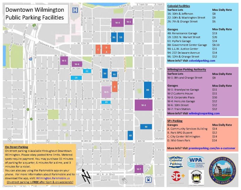 Parking Map Wilmington Downtown