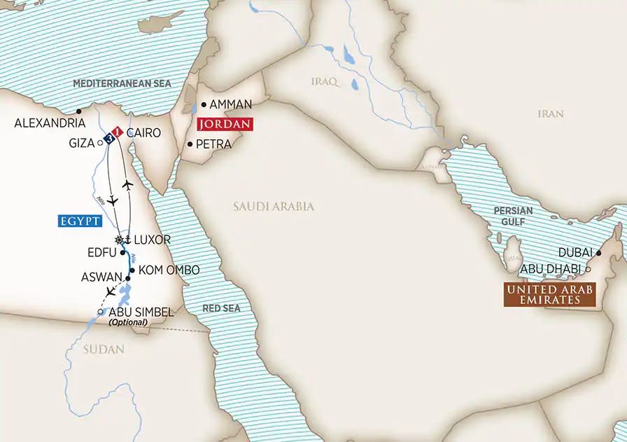 Nile River Cruise Map