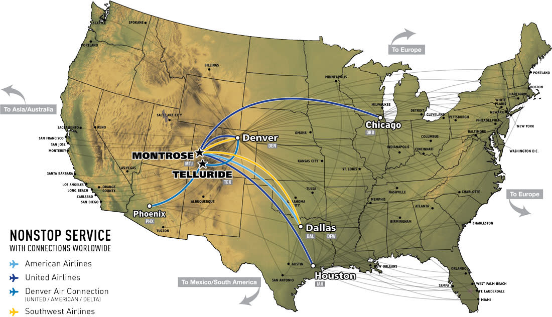 Summer Flights Map