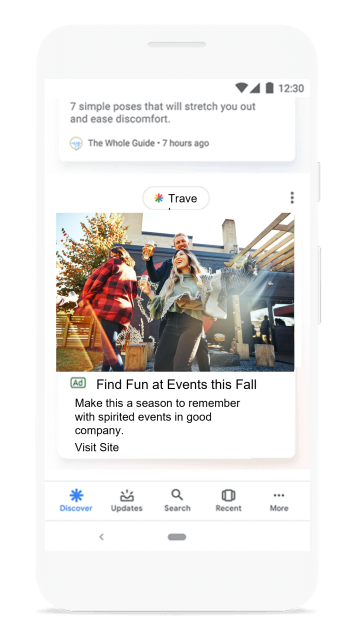 Fall Google Discovery Ad Example