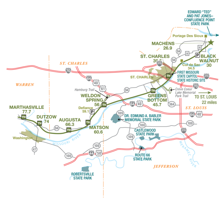 Katy Trail Map