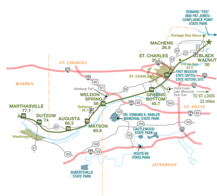 Printable Katy Trail Map