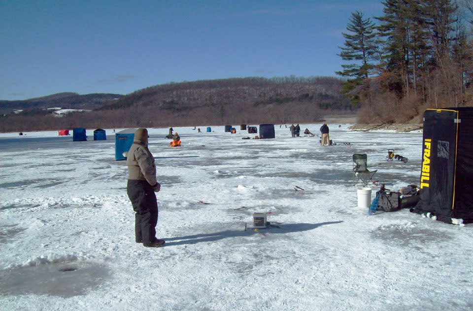 people Ice Fishing