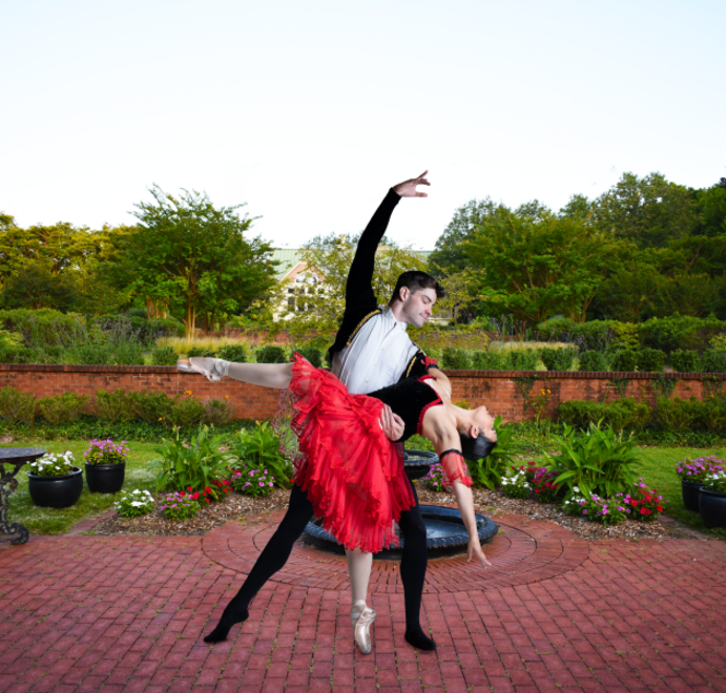 Ballet dancers in a pose