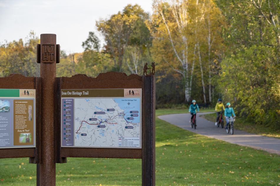 Signage on the Iron Ore Heritage Trail