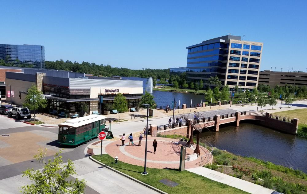The Woodlands Waterway Trolley at Hughes Landing
