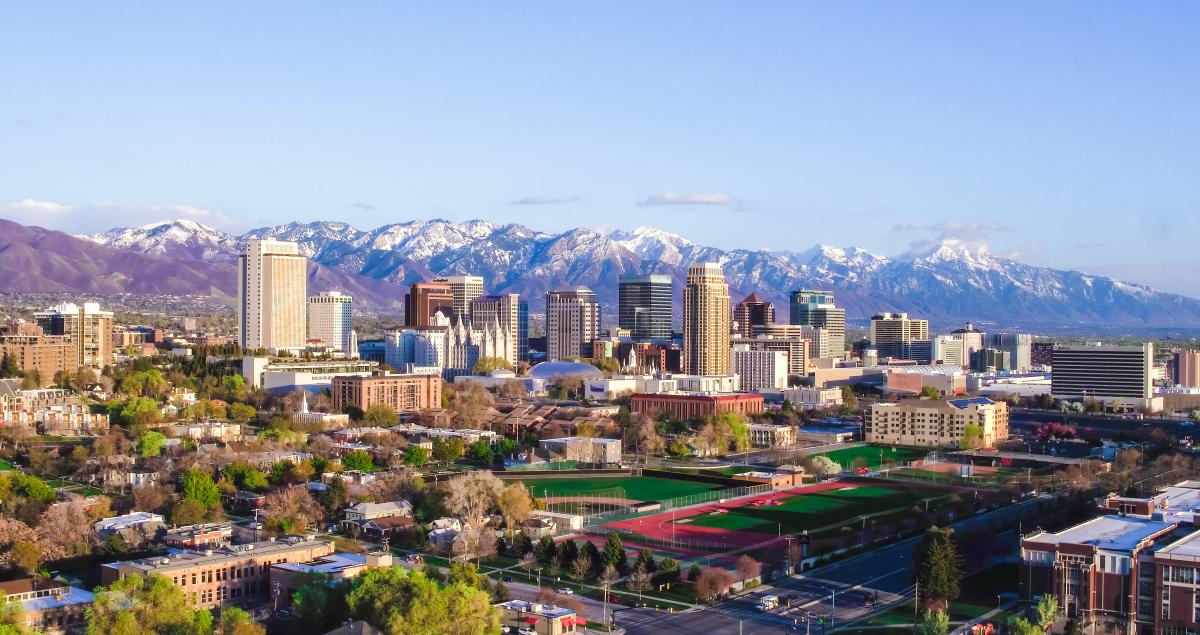 Salt Lake City Skyline in the springtime
