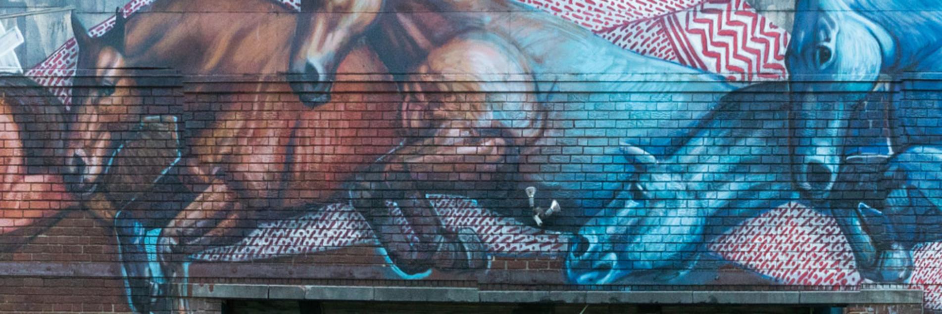 Jumping Horses Mural