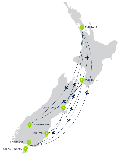 Transport map - direct flights