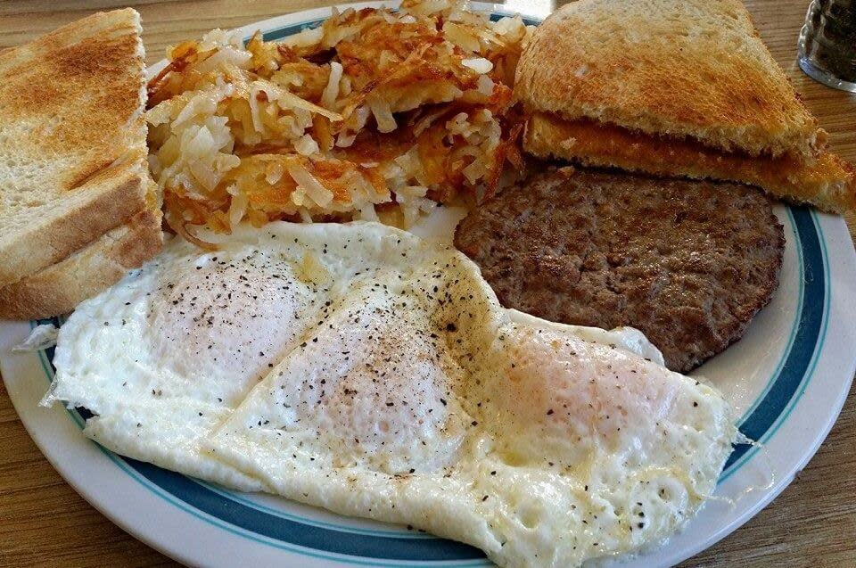 A delicious breakfast in one of Cheyenne's best, Diamond Horsehoe Cafe.