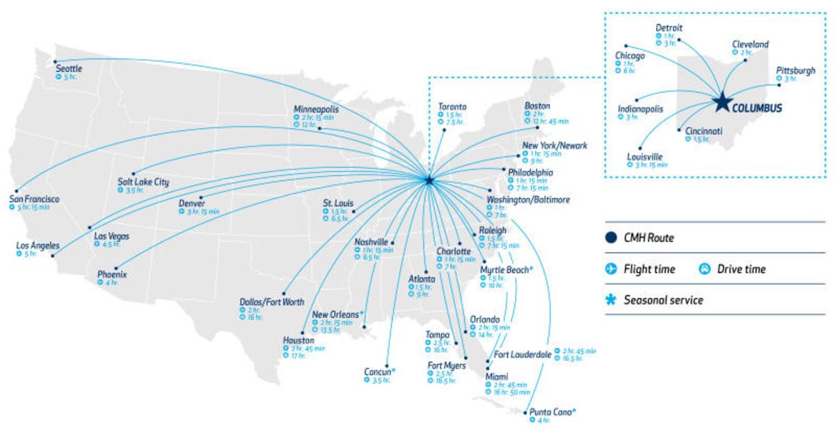 Fly Columbus Map