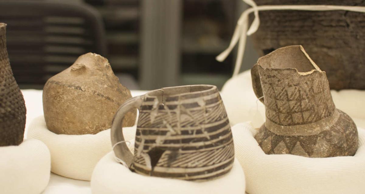 Native American pottery artifacts - found at the Natural History Museum in Utah