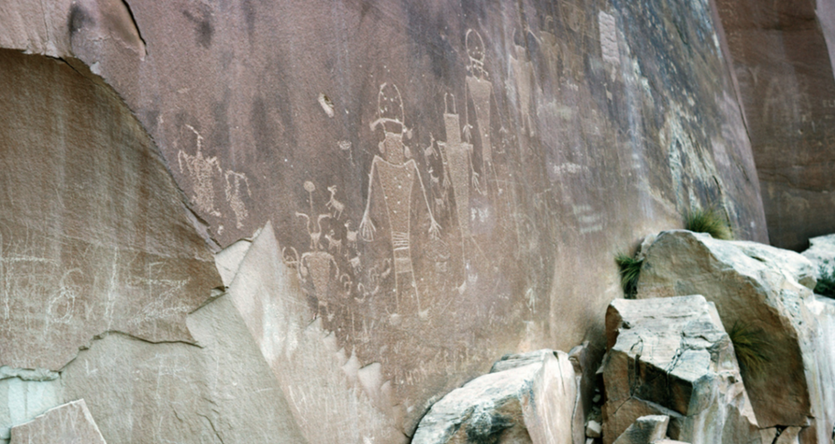 Petroglyphs from Freemont Indians in Capitol Reef