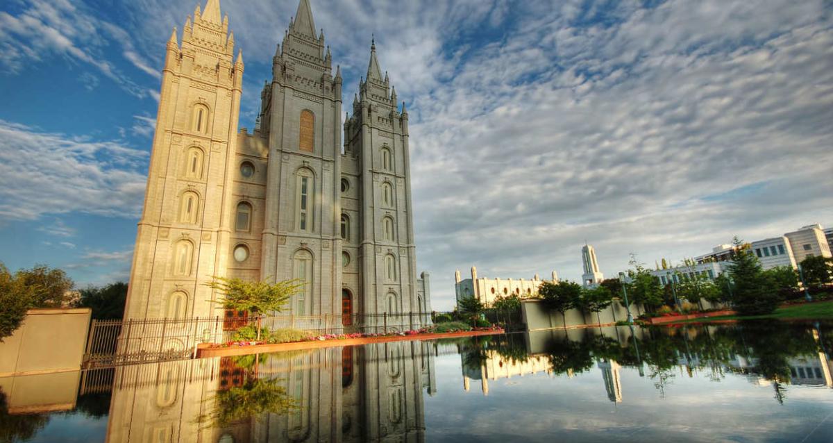 Salt Lake City Temple and Reflecting Pool on Temple Square