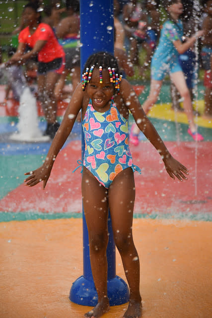 Sunset Park girl at waterpark