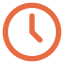 Clock icon orange