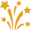 Firework icon gold