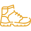 Hiking boot icon gold