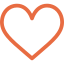 Heart icon orange